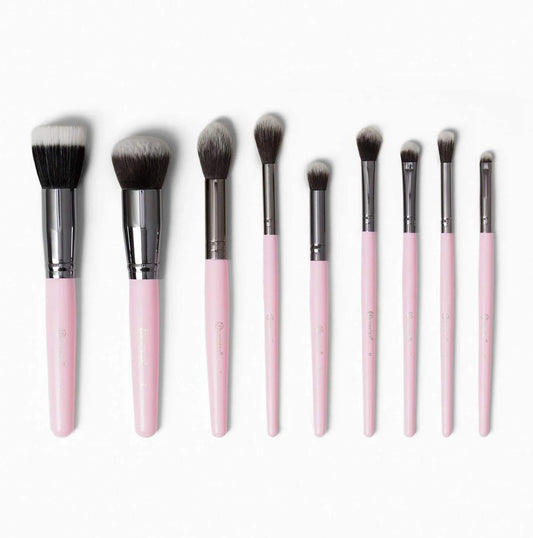BH Cosmetics- Mrs Bella 9 Piece Brush Set with a brush holder.